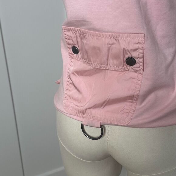 Early 2000s Y2K Burberry London pink raglan tee with metal details - Picture 5 of 10